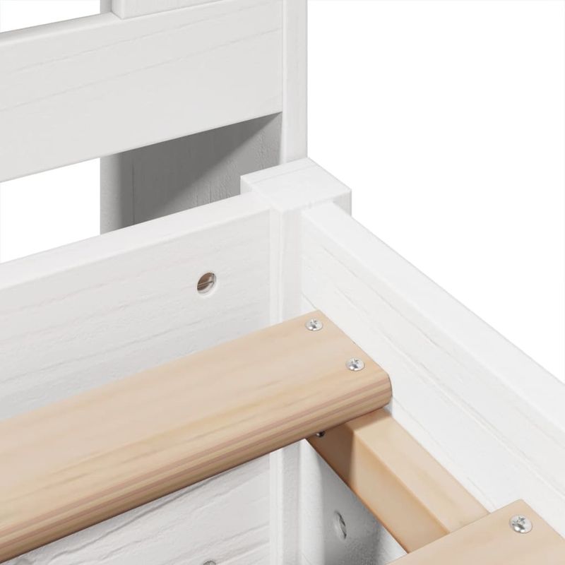 Casa si Gradina - Mobilier - Paturi si accesorii - Paturi - Pat cu biblioteca fara saltea, 180x200 cm, lemn masiv de pin - Infinity.ro