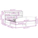 Casa si Gradina - Mobilier - Paturi si accesorii - Paturi - Pat cu biblioteca fara saltea, 180x200 cm, lemn masiv de pin - Infinity.ro