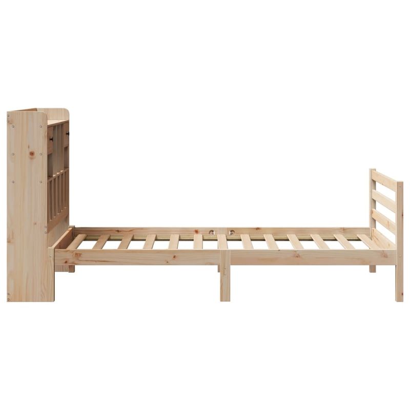 Casa si Gradina - Mobilier - Paturi si accesorii - Paturi - Pat cu biblioteca fara saltea, 90x200 cm, lemn masiv pin - Infinity.ro