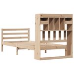 Casa si Gradina - Mobilier - Paturi si accesorii - Paturi - Pat cu biblioteca fara saltea, 90x200 cm, lemn masiv pin - Infinity.ro