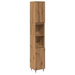 Casa si Gradina - Mobilier - Mobilier baie - Comode baie - Dulap de baie, stejar artizanal, 30x30x190 cm, lemn prelucrat - Infinity.ro