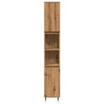 Casa si Gradina - Mobilier - Mobilier baie - Comode baie - Dulap de baie, stejar artizanal, 30x30x190 cm, lemn prelucrat - Infinity.ro
