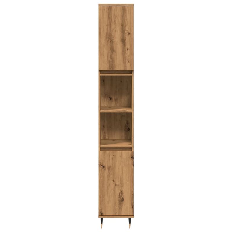 Casa si Gradina - Mobilier - Mobilier baie - Comode baie - Dulap de baie, stejar artizanal, 30x30x190 cm, lemn prelucrat - Infinity.ro