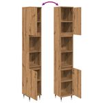Casa si Gradina - Mobilier - Mobilier baie - Comode baie - Dulap de baie, stejar artizanal, 30x30x190 cm, lemn prelucrat - Infinity.ro