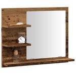 Casa si Gradina - Mobilier - Mobilier baie - Corpuri baie - Dulap cu oglinda de baie, lemn vechi, 60x10,5x45 cm - Infinity.ro