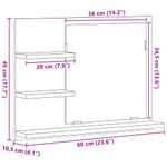 Casa si Gradina - Mobilier - Mobilier baie - Corpuri baie - Dulap cu oglinda de baie, lemn vechi, 60x10,5x45 cm - Infinity.ro
