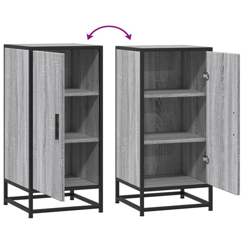 Casa si Gradina - Mobilier - Comode si corpuri - Comode - Dulap, gri sonoma, 35,5x35x76 cm, lemn prelucrat si metal - Infinity.ro