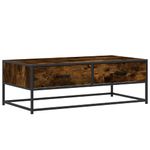 Casa si Gradina - Mobilier - Mese si birouri - Masute de cafea - Masuta de cafea stejar fumuriu 100x50x35cm lemn prelucrat/metal - Infinity.ro
