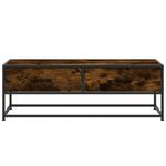 Casa si Gradina - Mobilier - Mese si birouri - Masute de cafea - Masuta de cafea stejar fumuriu 100x50x35cm lemn prelucrat/metal - Infinity.ro