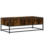 Casa si Gradina - Mobilier - Mese si birouri - Masute de cafea - Masuta de cafea stejar fumuriu 100x50x35cm lemn prelucrat/metal - Infinity.ro