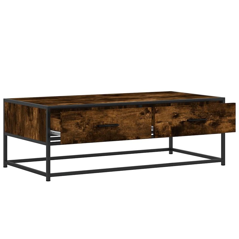 Casa si Gradina - Mobilier - Mese si birouri - Masute de cafea - Masuta de cafea stejar fumuriu 100x50x35cm lemn prelucrat/metal - Infinity.ro