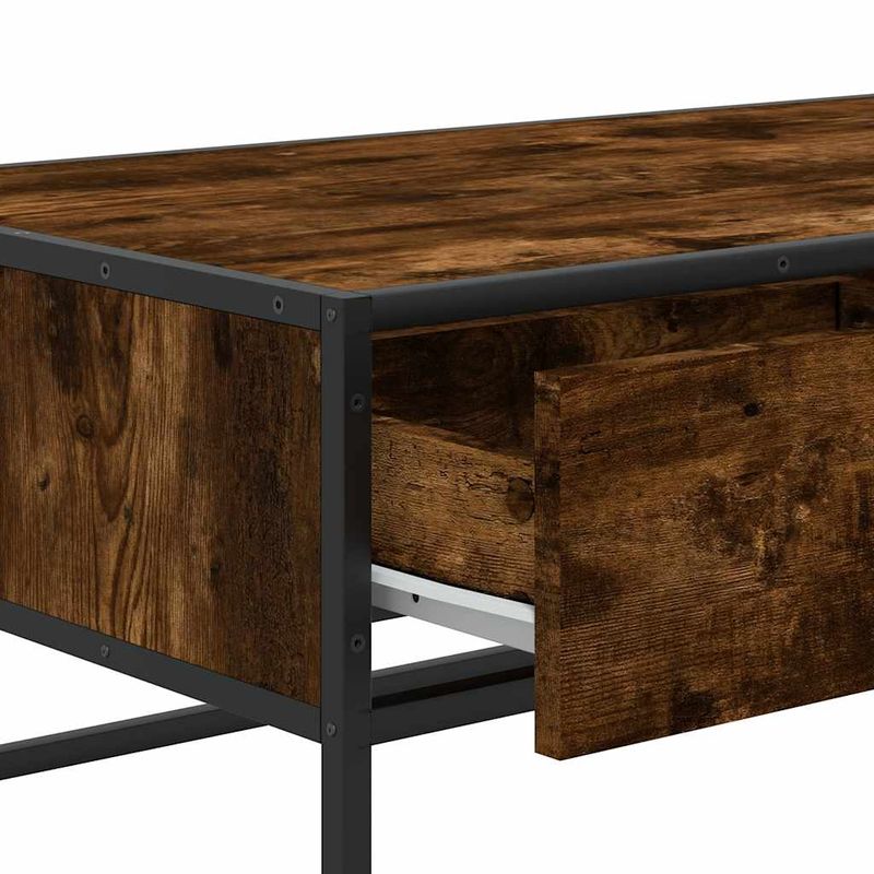 Casa si Gradina - Mobilier - Mese si birouri - Masute de cafea - Masuta de cafea stejar fumuriu 100x50x35cm lemn prelucrat/metal - Infinity.ro