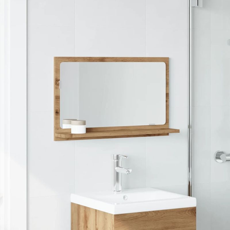 Casa si Gradina - Mobilier - Mobilier baie - Corpuri baie - Dulap baie cu oglinda stejar artizanal 60x11x37 cm, lemn - Infinity.ro