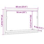 Casa si Gradina - Mobilier - Mobilier baie - Corpuri baie - Dulap baie cu oglinda stejar artizanal 60x11x37 cm, lemn - Infinity.ro