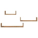 Casa si Gradina - Mobilier - Biblioteci si rafturi - Rafturi - Rafturi de perete, 3 buc., stejar artizanal lemn prelucrat - Infinity.ro