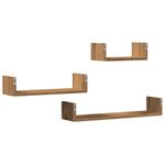 Casa si Gradina - Mobilier - Biblioteci si rafturi - Rafturi - Rafturi de perete, 3 buc., stejar artizanal lemn prelucrat - Infinity.ro