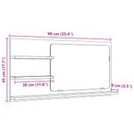 Casa si Gradina - Mobilier - Mobilier baie - Corpuri baie - Dulap baie cu oglinda, lemn vechi, 90x11x45 cm, lemn prelucrat - Infinity.ro
