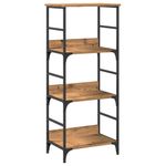 Casa si Gradina - Mobilier - Biblioteci si rafturi - Biblioteci - Biblioteca, stejar artizanal, 50x33x117,5 cm, lemn prelucrat - Infinity.ro