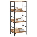 Casa si Gradina - Mobilier - Biblioteci si rafturi - Biblioteci - Biblioteca, stejar artizanal, 50x33x117,5 cm, lemn prelucrat - Infinity.ro