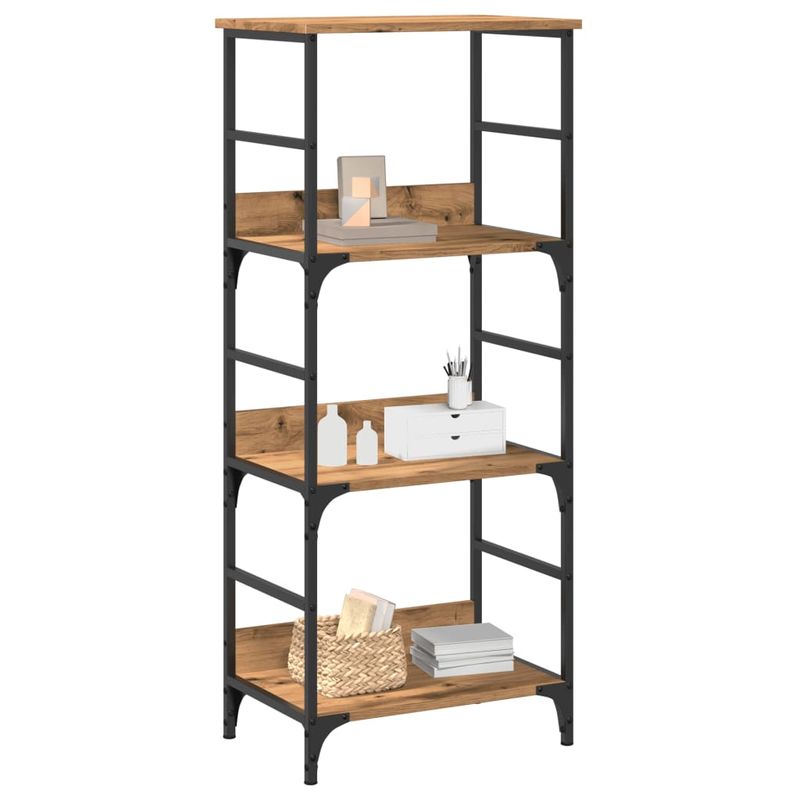 Casa si Gradina - Mobilier - Biblioteci si rafturi - Biblioteci - Biblioteca, stejar artizanal, 50x33x117,5 cm, lemn prelucrat - Infinity.ro