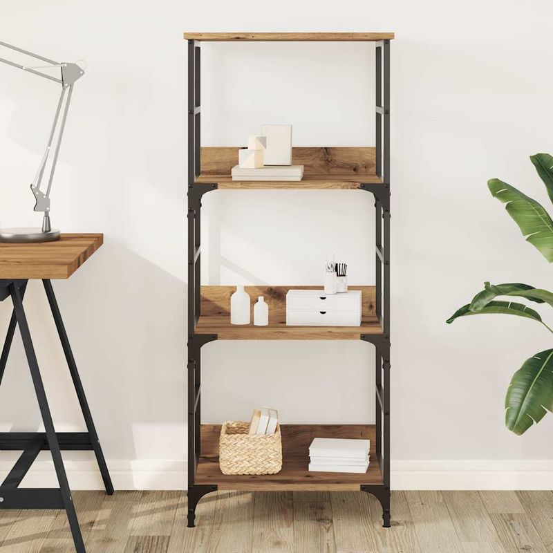 Casa si Gradina - Mobilier - Biblioteci si rafturi - Biblioteci - Biblioteca, stejar artizanal, 50x33x117,5 cm, lemn prelucrat - Infinity.ro