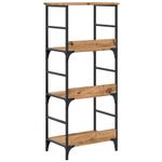 Casa si Gradina - Mobilier - Biblioteci si rafturi - Biblioteci - Biblioteca, stejar artizanal, 50x33x117,5 cm, lemn prelucrat - Infinity.ro