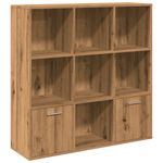 Casa si Gradina - Mobilier - Biblioteci si rafturi - Biblioteci - Biblioteca, stejar artizanal, 98x29x97,5 cm, lemn prelucrat - Infinity.ro