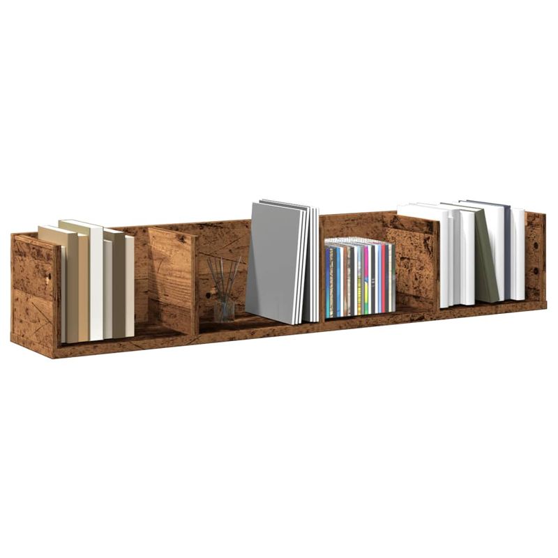 Casa si Gradina - Mobilier - Biblioteci si rafturi - Rafturi - Raft de perete CD-uri, lemn vechi, 100x18x18 cm, lemn prelucrat - Infinity.ro
