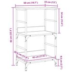 Casa si Gradina - Mobilier - Biblioteci si rafturi - Biblioteci - Biblioteca, stejar artizanal, 50x33x82 cm, lemn prelucrat - Infinity.ro