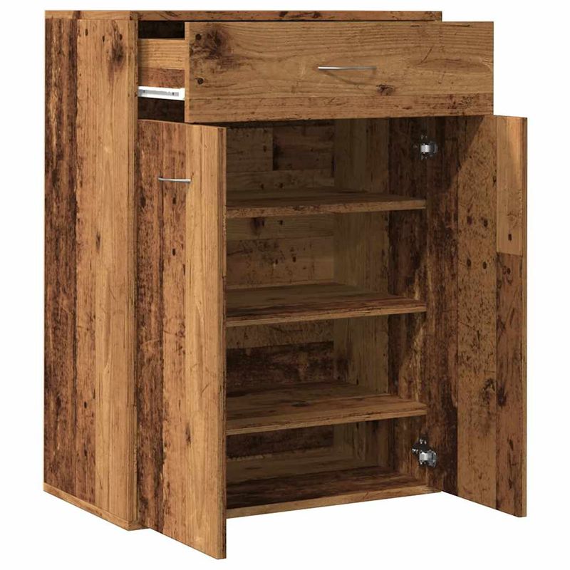 Casa si Gradina - Mobilier - Organizare si depozitare - Organizator incaltaminte - Pantofar, lemn vechi, 60x35x84 cm, lemn prelucrat - Infinity.ro