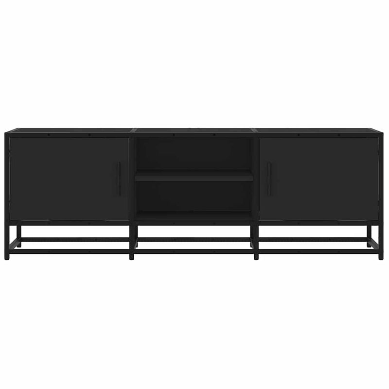 Casa si Gradina - Mobilier - Comode si corpuri - Comode - Dulap TV, negru, 120x35x41 cm, lemn prelucrat si metal - Infinity.ro