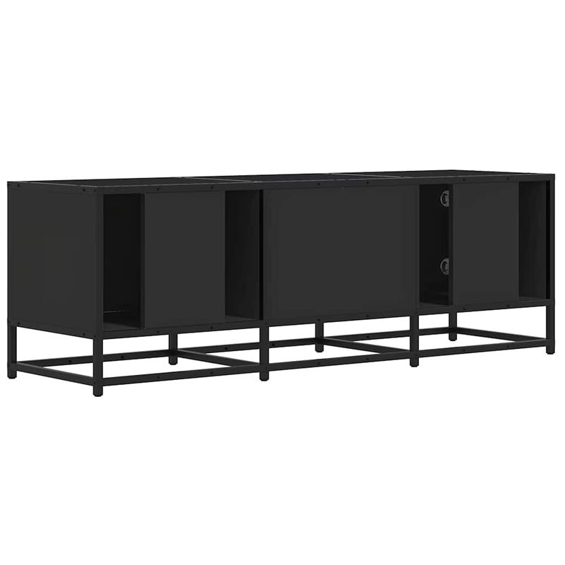 Casa si Gradina - Mobilier - Comode si corpuri - Comode - Dulap TV, negru, 120x35x41 cm, lemn prelucrat si metal - Infinity.ro
