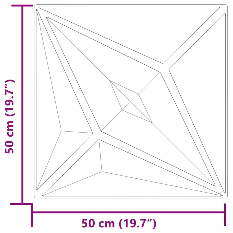 Casa si Gradina - Gradina si terasa - Garduri, panouri si accesorii - Panouri de perete 24 buc. verde 50x50 cm XPS 6 m² stea - Infinity.ro