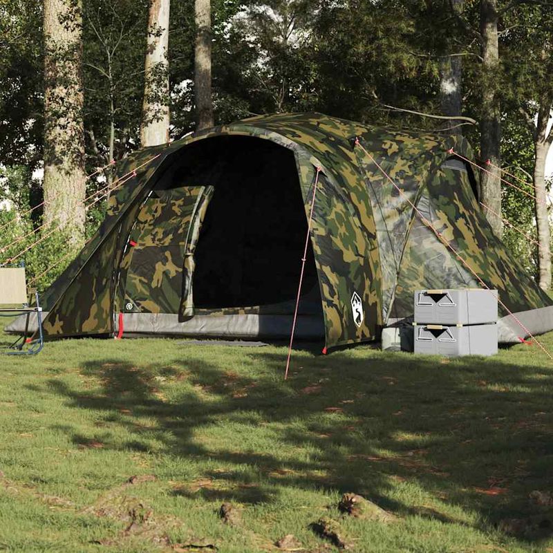 Sport si Outdoor - Camping - Corturi camping - Cort de familie cupola pentru 375x225x176 cm, camuflaj, impermeabil - Infinity.ro