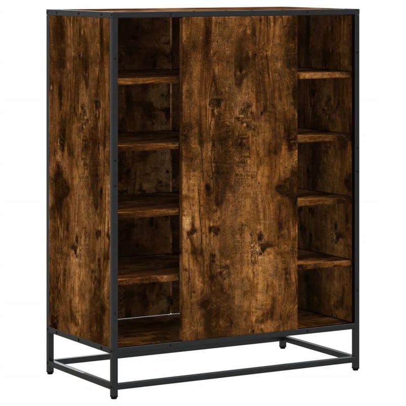 Casa si Gradina - Mobilier - Organizare si depozitare - Organizator incaltaminte - Pantofar, stejar fumuriu, 75x38x97,5 cm, lemn prelucrat/metal - Infinity.ro