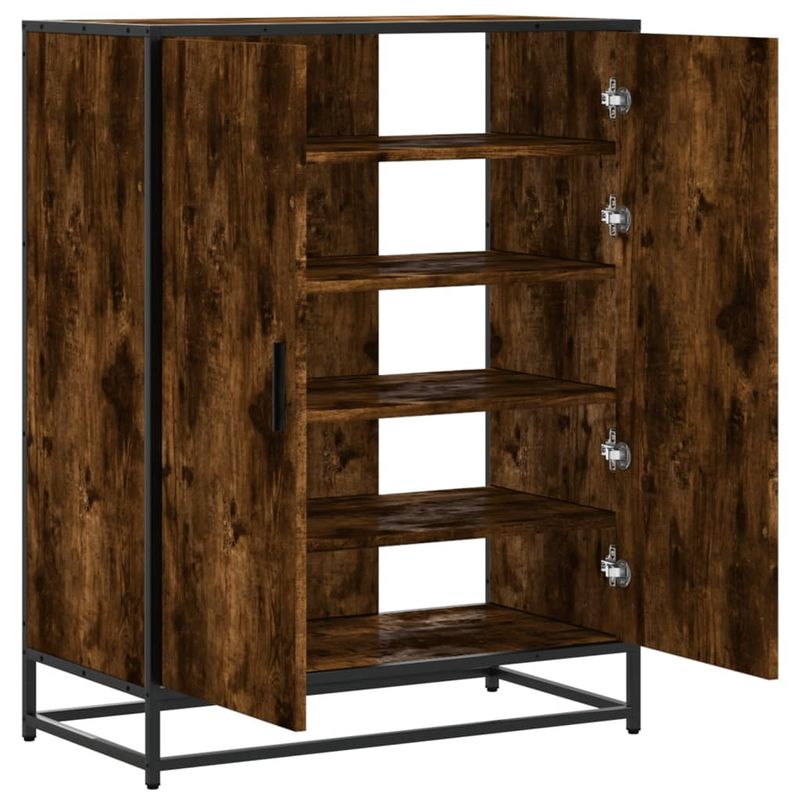 Casa si Gradina - Mobilier - Organizare si depozitare - Organizator incaltaminte - Pantofar, stejar fumuriu, 75x38x97,5 cm, lemn prelucrat/metal - Infinity.ro
