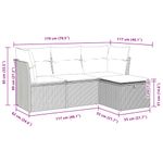 Casa si Gradina - Gradina si terasa - Mobilier exterior - Seturi mobila gradina - Set mobilier de gradina cu perne, 4 piese, negru, poliratan - Infinity.ro