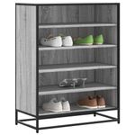 Casa si Gradina - Mobilier - Organizare si depozitare - Organizator incaltaminte - Pantofar, sonoma gri, 75x38x97,5 cm, lemn prelucrat/metal - Infinity.ro