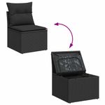 Casa si Gradina - Gradina si terasa - Mobilier exterior - Seturi mobila gradina - Set mobilier de gradina cu perne, 5 piese, negru, poliratan - Infinity.ro