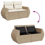 Casa si Gradina - Gradina si terasa - Mobilier exterior - Seturi mobila gradina - Set canapele de gradina cu perne, 6 piese, bej, poliratan - Infinity.ro
