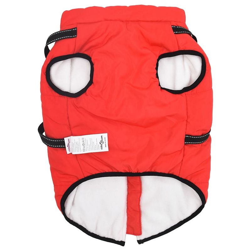 Petshop - Articole imbracaminte - Haine animale - Haina caini cu ham impermeabila reflectorizanta, rosu, 6XL - Infinity.ro