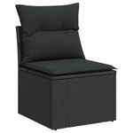 Casa si Gradina - Gradina si terasa - Mobilier exterior - Seturi mobila gradina - Set canapele de gradina cu perne, 7 piese, negru, poliratan - Infinity.ro