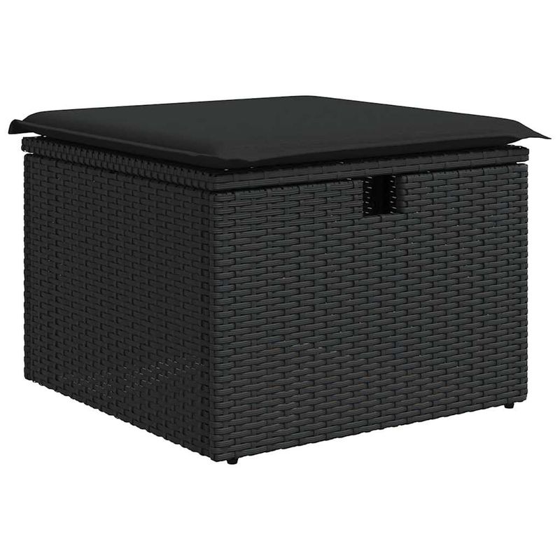 Casa si Gradina - Gradina si terasa - Mobilier exterior - Seturi mobila gradina - Set canapele de gradina cu perne, 7 piese, negru, poliratan - Infinity.ro