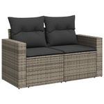 Casa si Gradina - Gradina si terasa - Mobilier exterior - Seturi mobila gradina - Set mobilier gradina cu perne, 6 piese, gri, poliratan - Infinity.ro