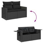 Casa si Gradina - Gradina si terasa - Mobilier exterior - Seturi mobila gradina - Set mobilier de gradina cu perne, 6 piese, negru, poliratan - Infinity.ro