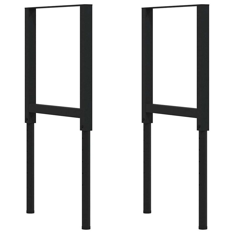 Casa si Gradina - Constructii - Scule de mana si unelte - Mese si bancuri de lucru - Banc lucru maro 100x60x(71,5-98) cm lemn masiv stejar, black and dark brown - Infinity.ro