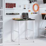 Casa si Gradina - Constructii - Scule de mana si unelte - Mese si bancuri de lucru - Banc lucru maro 80x60x(71,5-98) cm lemn masiv stejar, alb și maro închis - Infinity.ro