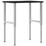 Casa si Gradina - Constructii - Scule de mana si unelte - Mese si bancuri de lucru - Banc lucru maro 80x60x(71,5-98) cm lemn masiv stejar, alb și maro închis - Infinity.ro