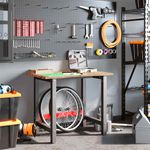 Casa si Gradina - Constructii - Scule de mana si unelte - Mese si bancuri de lucru - Banc lucru maro deschis 100x60x81,5 cm lemn masiv stejar - Infinity.ro