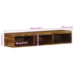 Casa si Gradina - Mobilier - Dulapuri si sifoniere - Dulapuri - Dulap TV montat pe perete 100x30x19 cm, lemn masiv reciclat - Infinity.ro